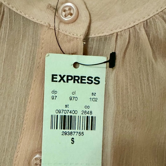 NWT Express Women's Pink Ruffle Top Size S - Picture 2 of 7